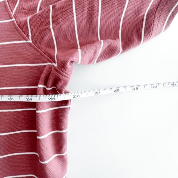 Eddie Bauer Mens Polo Shirt Collared Short Sleeve Stripes White Dusty Rose 2XL - Picture 5 of 6